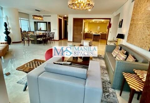 Furnished 3-bedroom Unit for Rental at Two Roxas Triangle, Makati